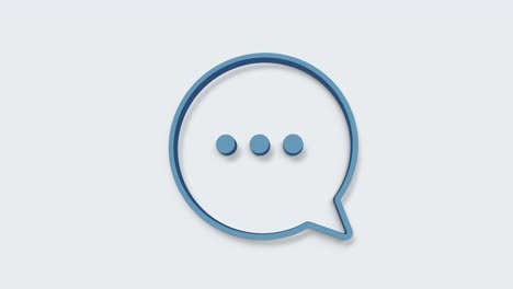 icono de chat de burbuja de habla aislado en fondo blanco. icono de mensaje. símbolo de chat de comunicación o comentario. 4k