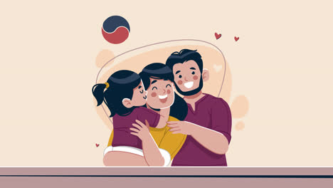 retrato de familia feliz