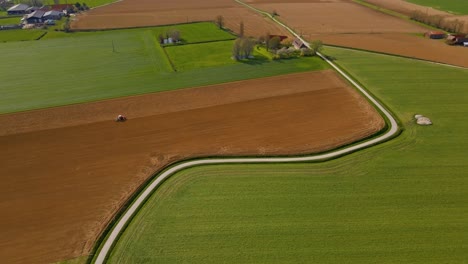 aerial view of the countryside