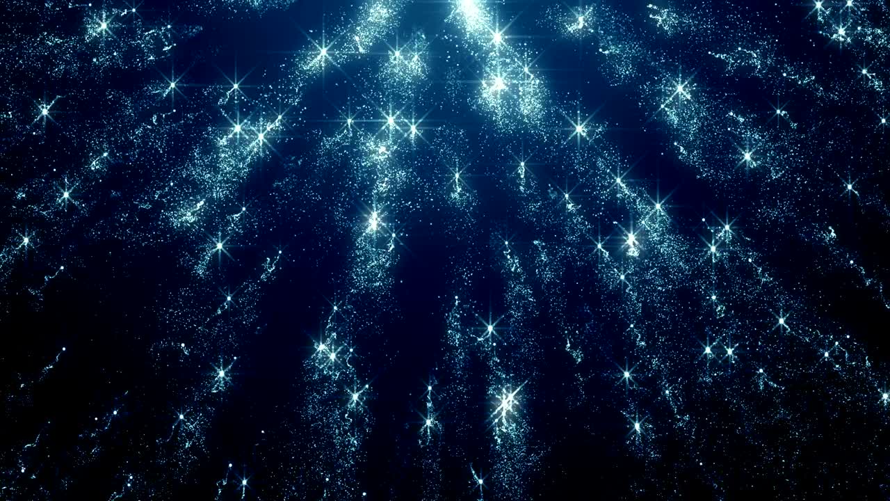 파란 먼지 입자 추상적인 빛 보케 모션 제목 영화적 배경 루프