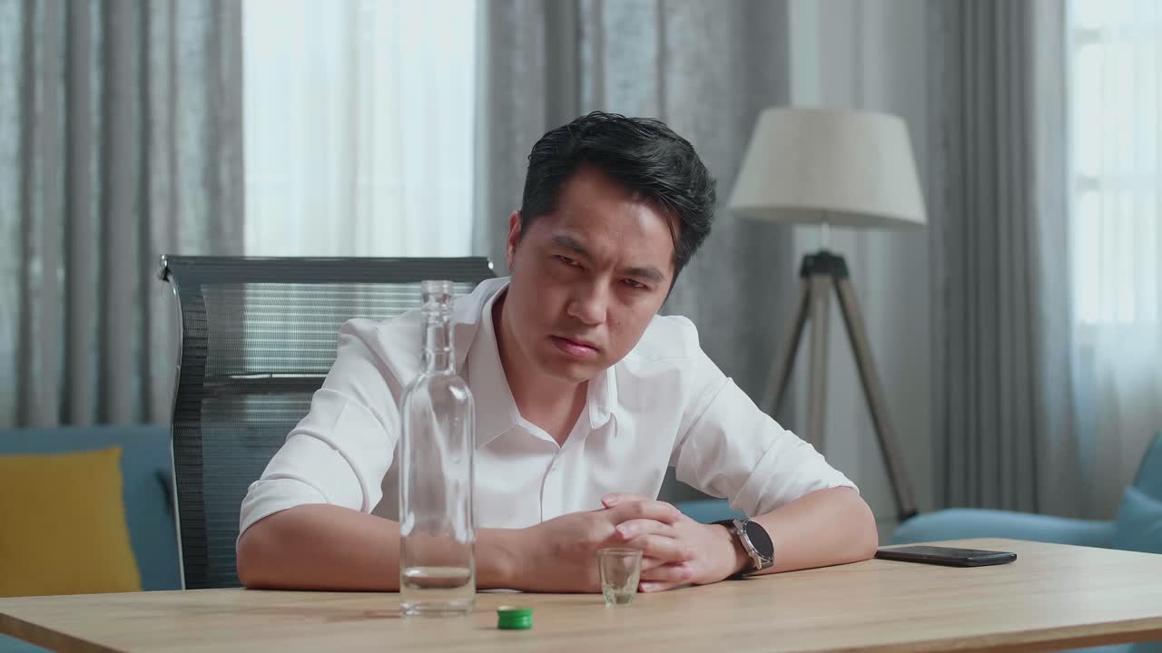 알코올을 마신 남자