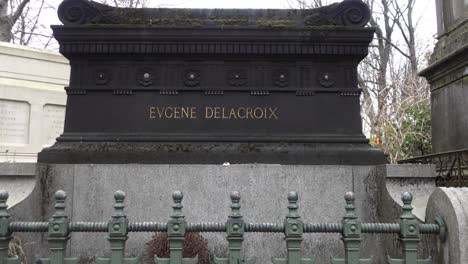 eugene delacroix's tomb grave in pere lachaise cemetery paris