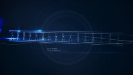 Animation-of-data-processing-over-navy-background-with-dna