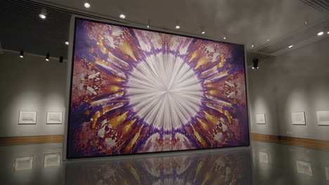 Abstract Painting Installation in a Gallery