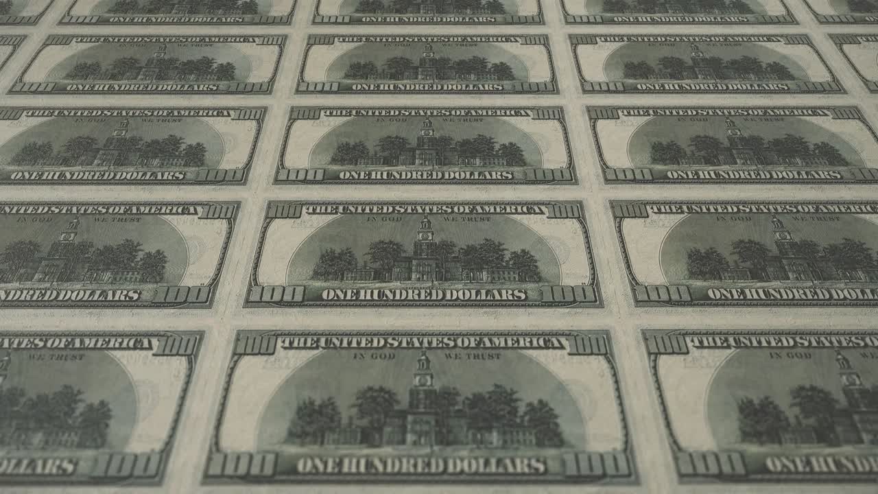 백 달러의 뒷면 금융 배경