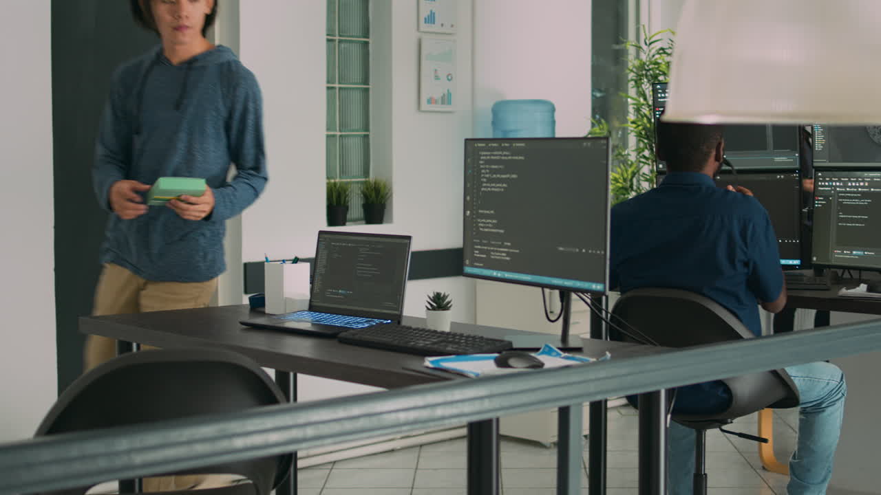 Asian script programer working with database information