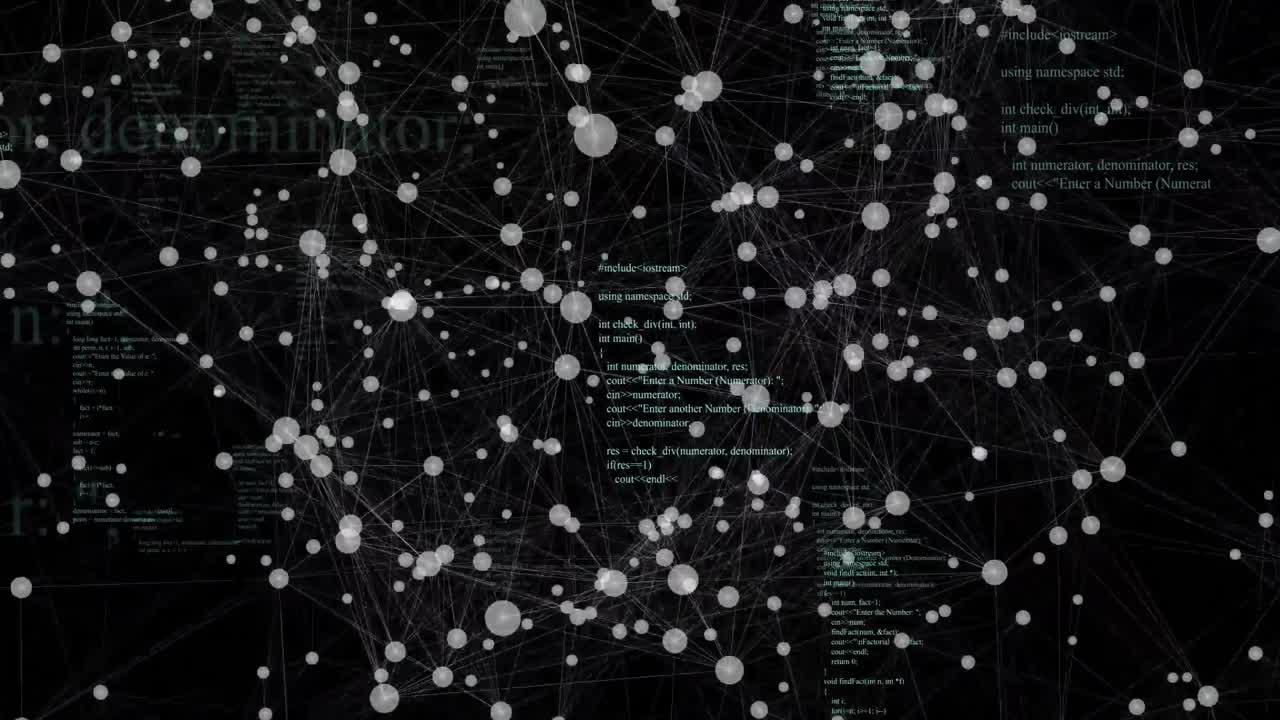 Dense node network reconfiguring and expanding on data pulse, shifting view revealing code