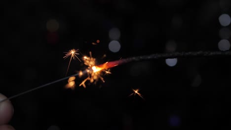 ignited by a sparkler