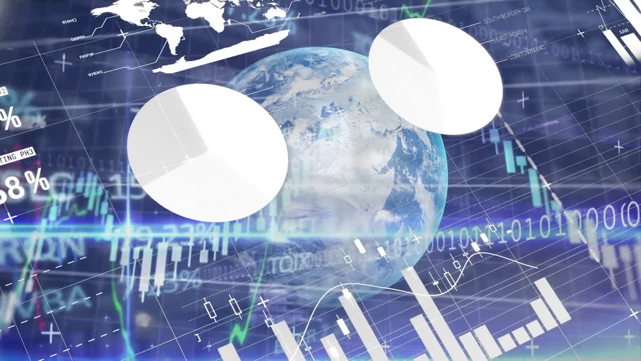 지구촌의 애니메이션, 통계 및 바이너리 코딩, 금융 데이터 처리