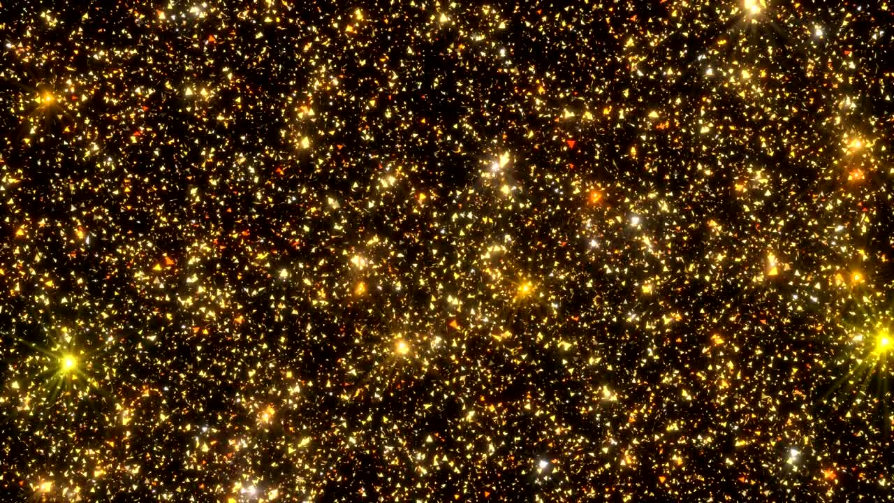 partículas douradas brilho glamour chuva