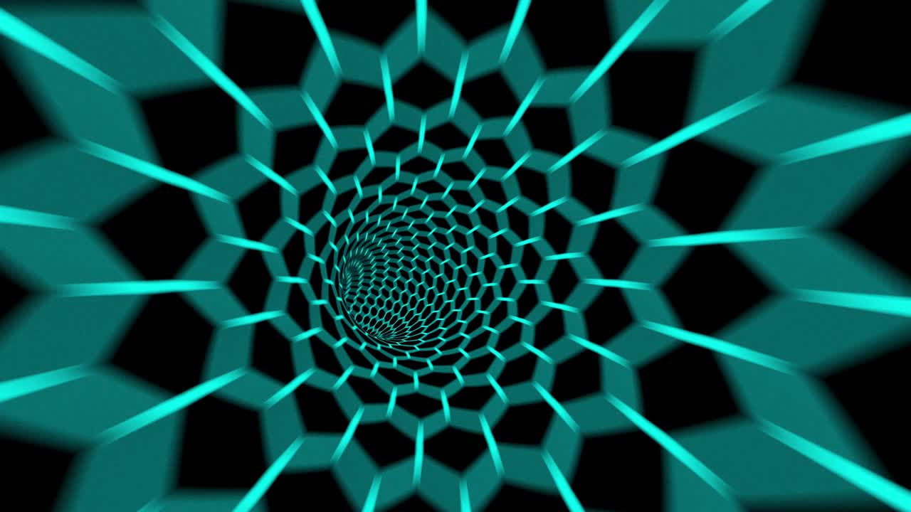 4k tecnología futurista fondo de túnel abstracto con líneas azules para red, big data, centro de datos, servidor, vj, internet, velocidad. espectro colores vibrantes, espectáculo de láser. bucle de animación 3d 4k