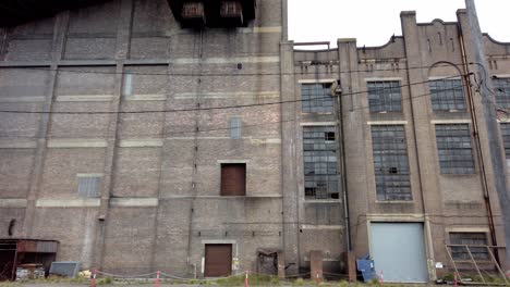 old and abandoned balmain power station in sydney, australia - wide shot