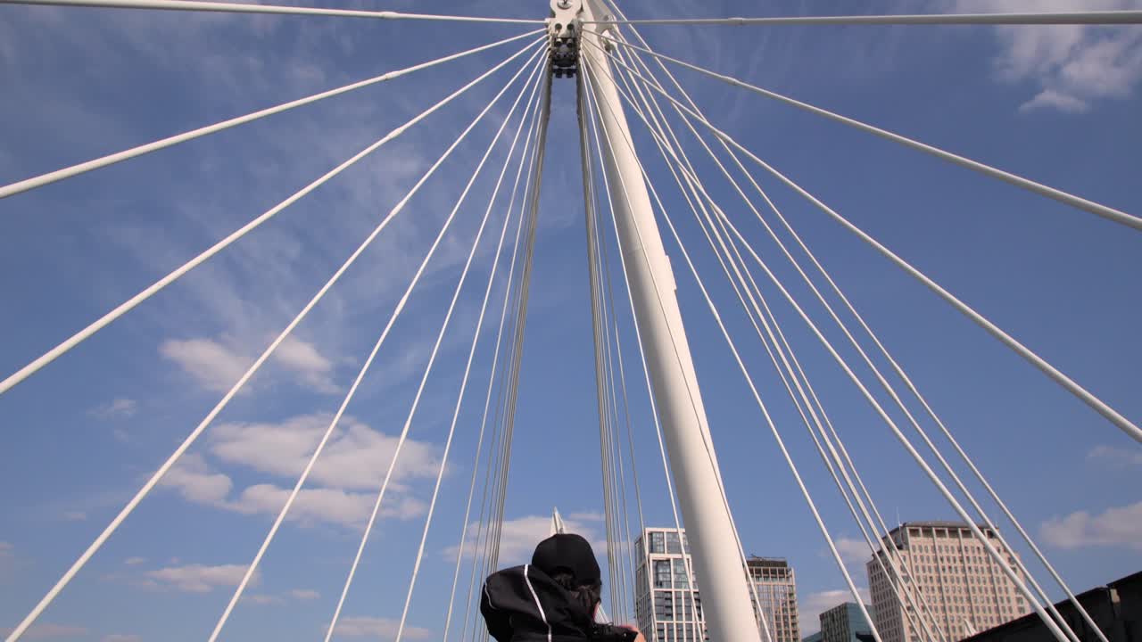 Photographer taking picture of Jubilee Bridge