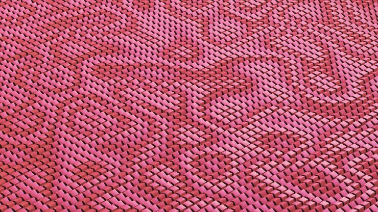 Animazione in loop di cubo ondeggiante colorato