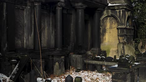 tombs on the old jewish cemetery in poland