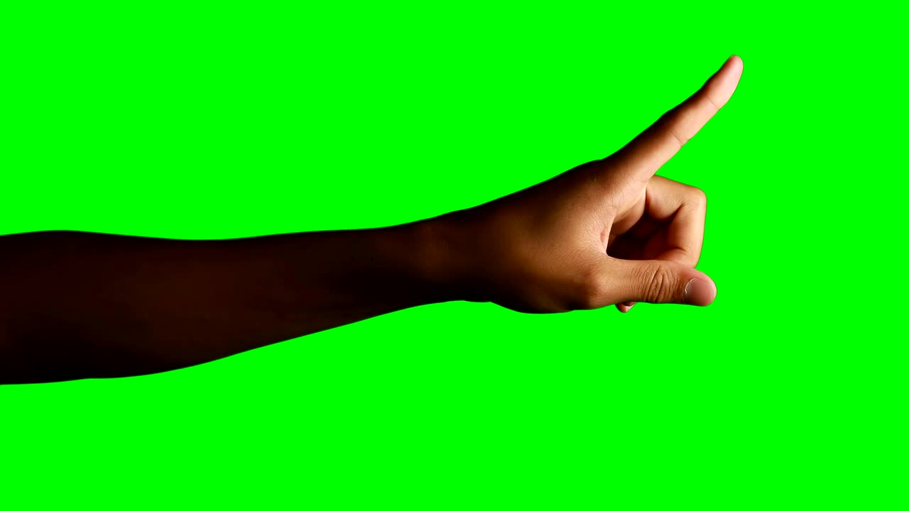 la mano de una mujer apuntando