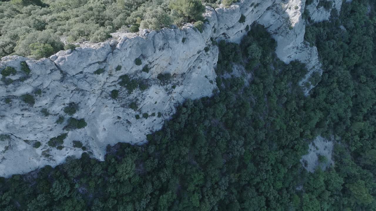 drone aéreo disparado desde arriba hacia abajo vaucluse provence dentelles montmirail francia