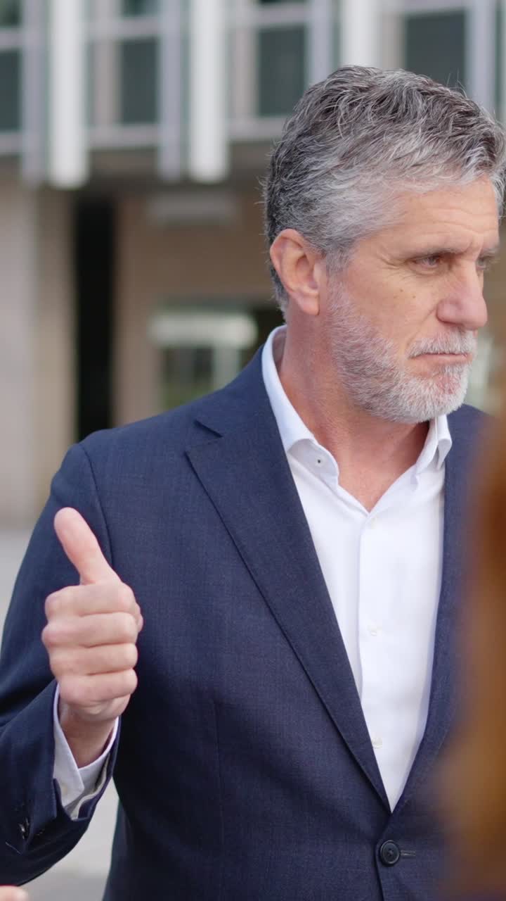 Professional Man Communicating and Gesturing