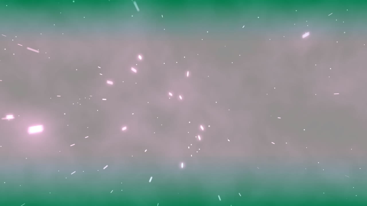 Animation of illuminated particles against abstract background