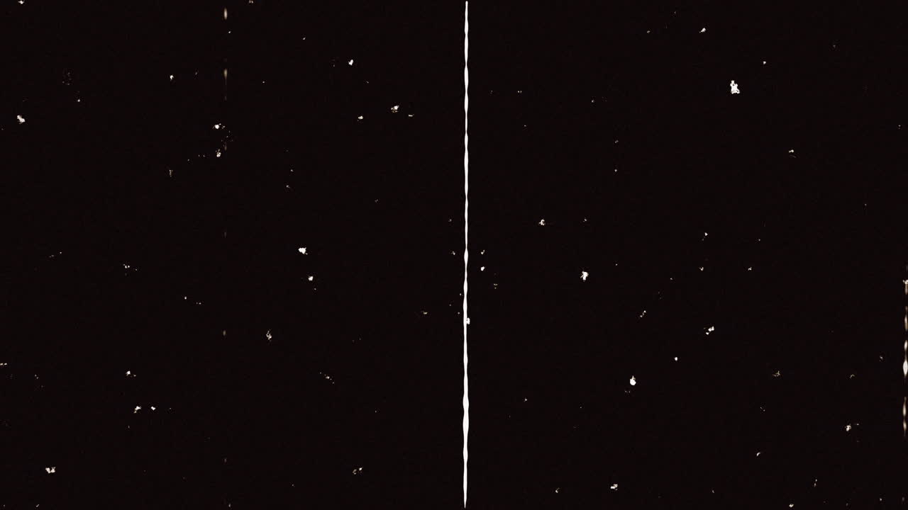 Animation of multiple white specks with glitch moving on seamless loop on brown background