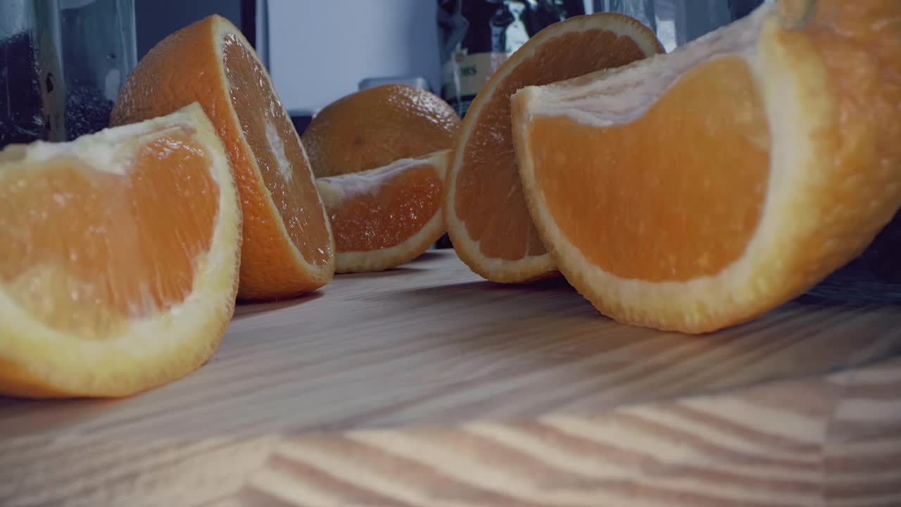 marco vista de las naranjas frutas. cerca de la carne cítricos naranja. fondo de la naturaleza.