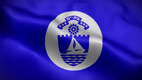 bat yam israel flag loop background 4k