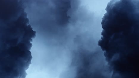 Zwei-Dunkle-Wolken-Und-Ein-Gewitter-Am-Himmel