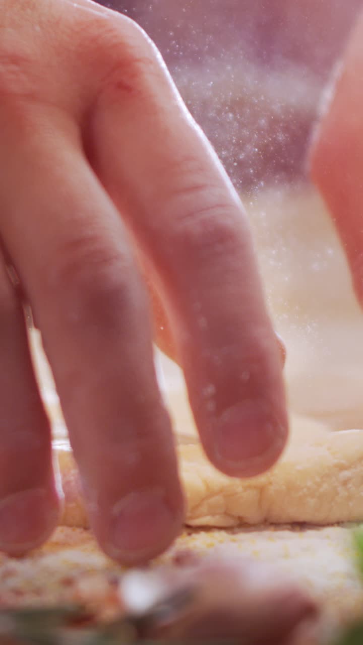 preparación de la masa con harina