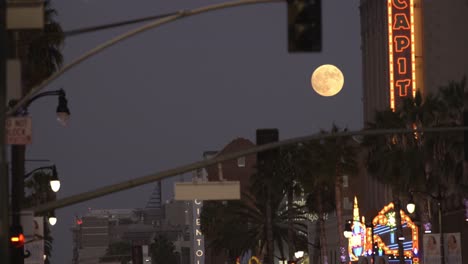 full moon over hollywood la