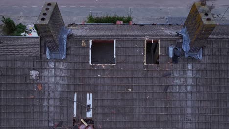 hendrik-ido-ambacht, netherlands. rundown housing estate being demolished