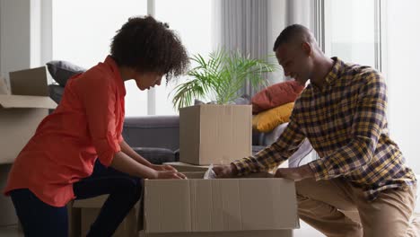 Couple moving in to a new home