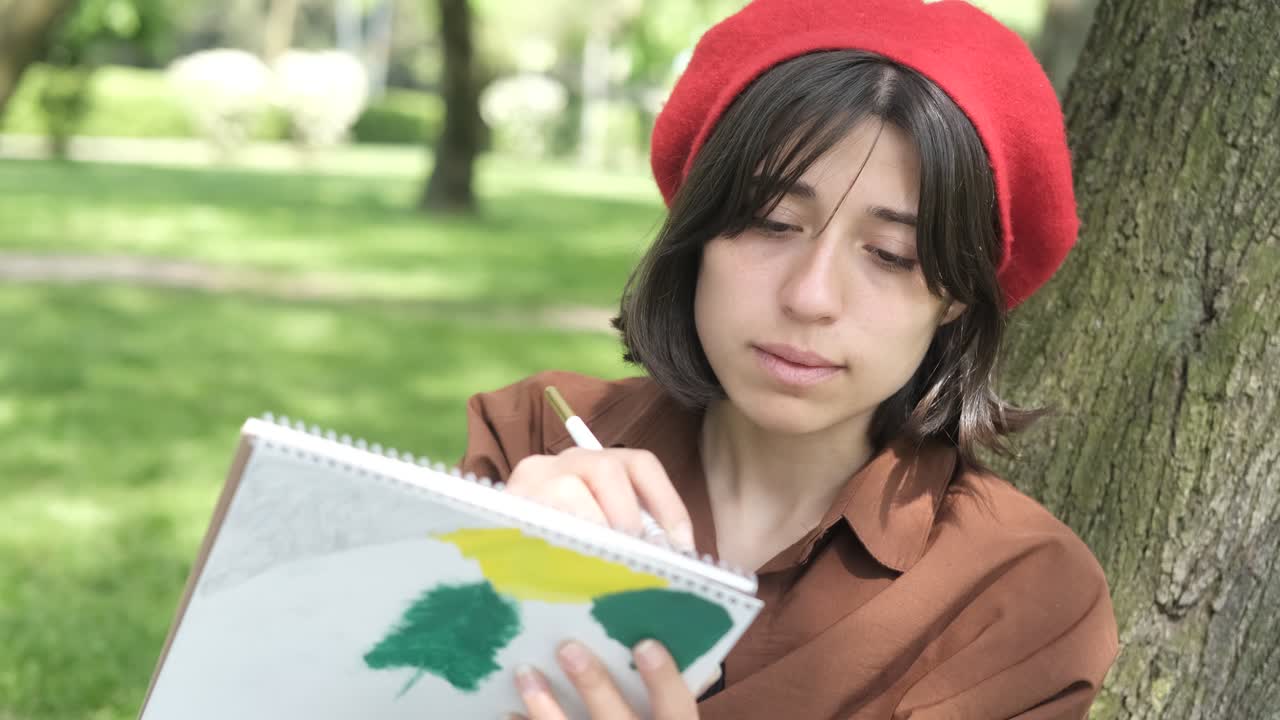 예술가 소녀 그림