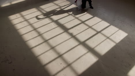 dance, performance and shadow of feet