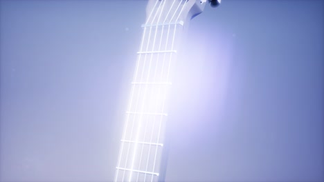 classic guitar on blue background