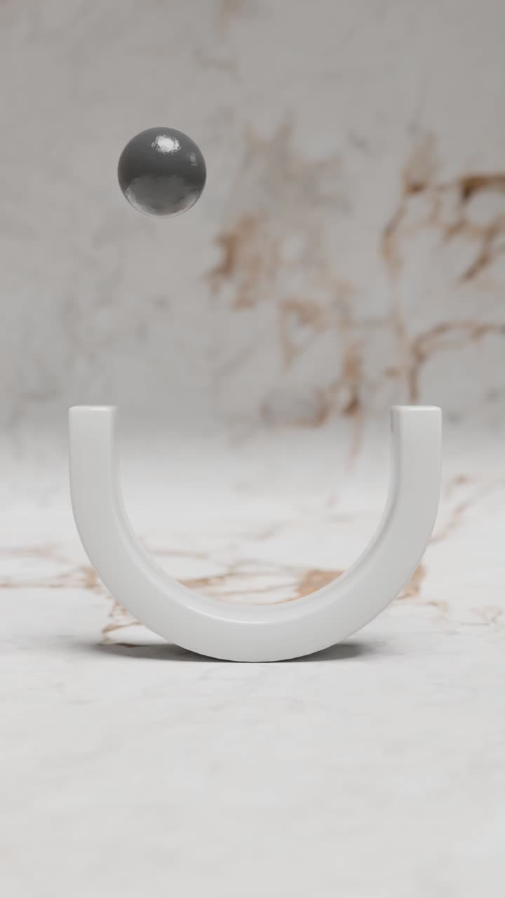 Abstract Geometric Composition on Marble