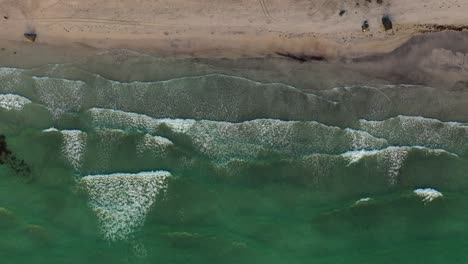 abstract wave sea beach on top view.