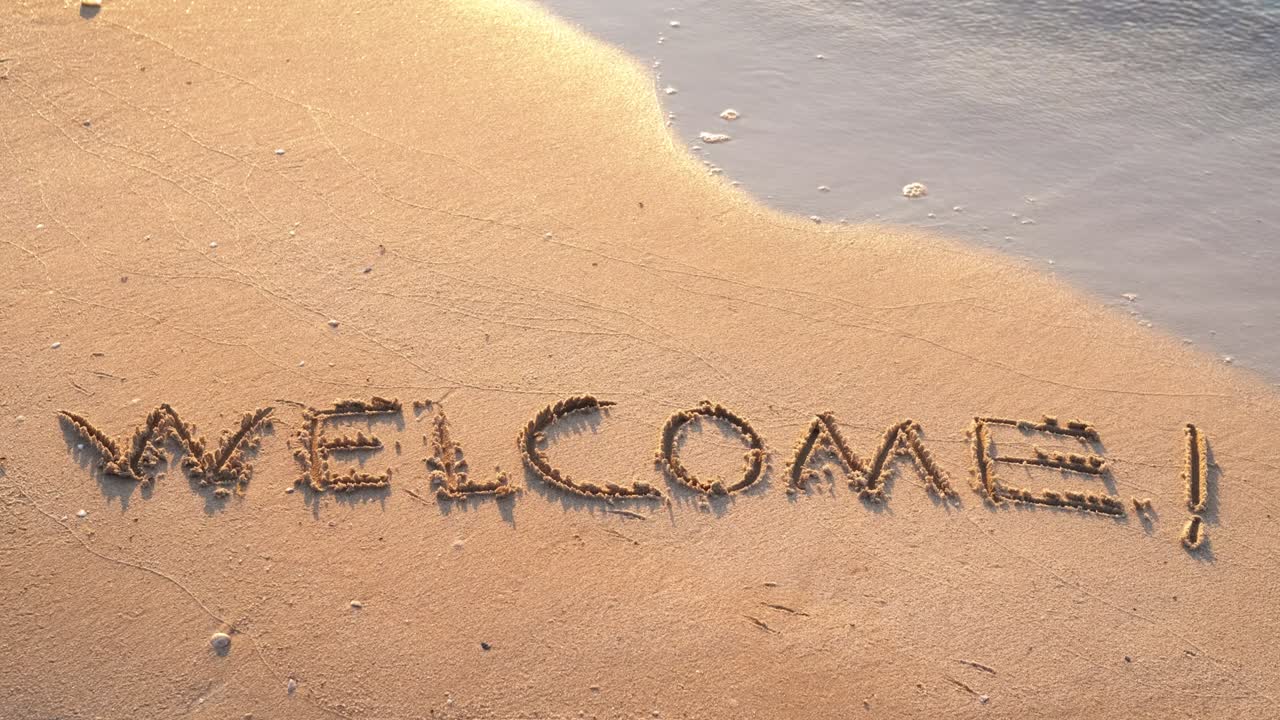 привет на мокром песке.