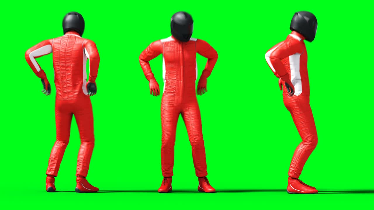 레이서 카 애니메이션, 물리적 모션 블러, 현실적인 그린 스크린 4k 애니메이션