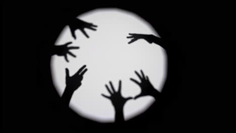 creative shadow art with hands against light