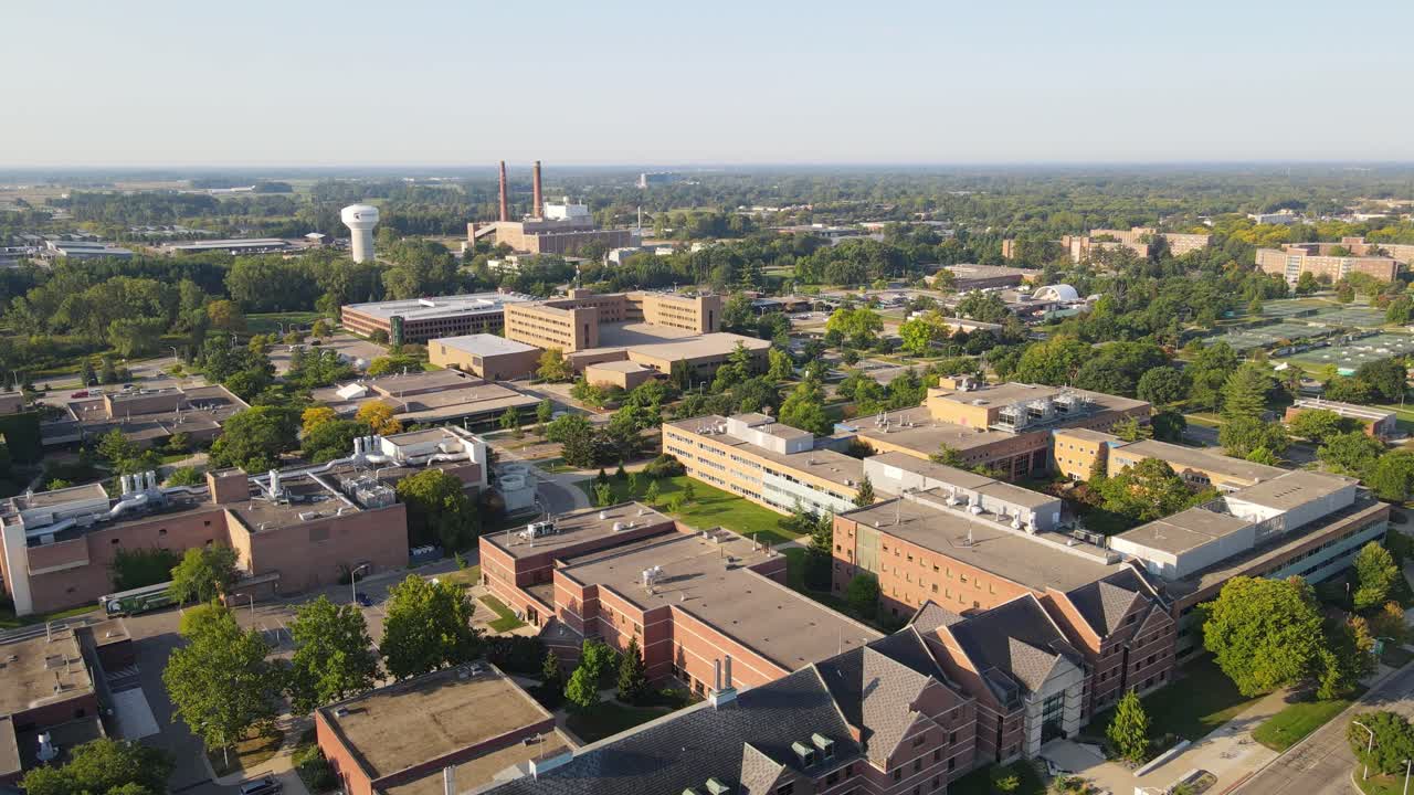 College of Agriculture and Natural Resources complex in Michigan University, aerial view