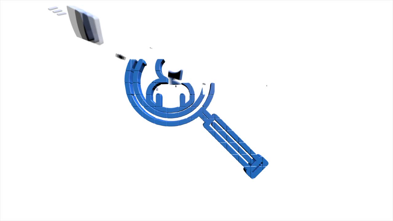 redes sociales diseño de íconos de píxeles 3d aislados en fondo blanco. iconos web de esquema. gráficos en movimiento.