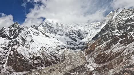 tunning vistas panorámicas desde la cumbre de kyanjin ri en las altas montañas del himalaya, nepal