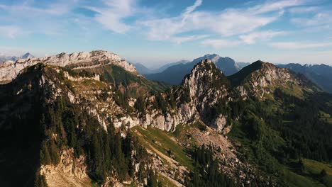 dramatic rocky cliffs in the french alps