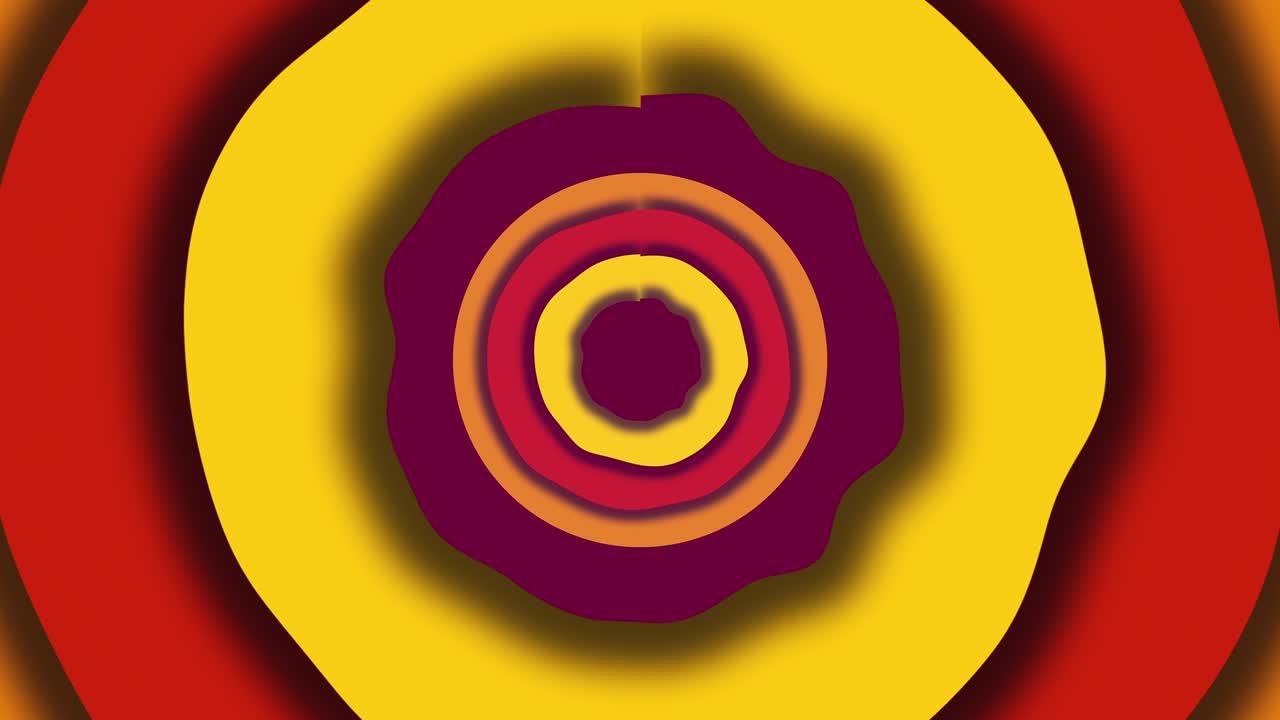 Computer generated a background from colored wavy circles. 3D rendering of abstract shapes
