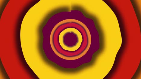 el ordenador generó un fondo a partir de círculos ondulados de colores. representación 3d de formas abstractas