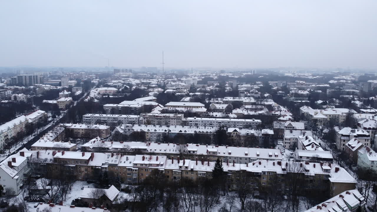 눈 인 도시 풍경