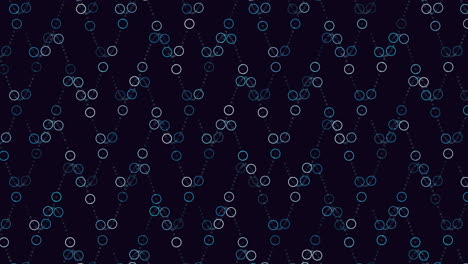 circular blue and white pattern on black background