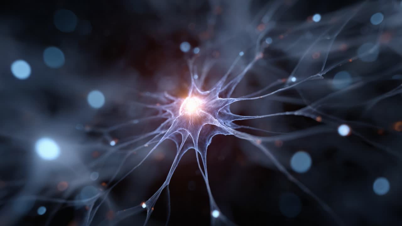 A Stunning Visualization of Neurons Firing Their Electrical Signals, Representing the Intricate Connections and Communication Within the Nervous System