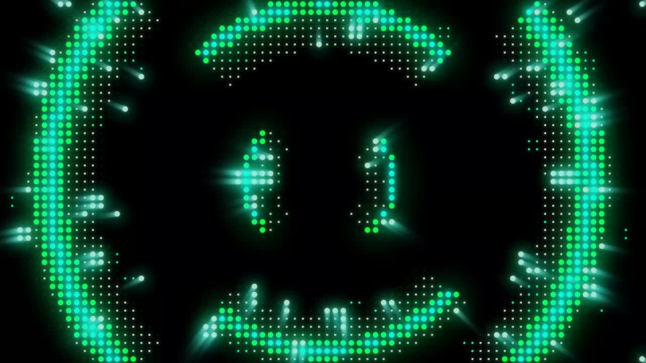 el tablero de luces intermitentes.