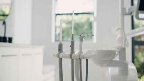 close-up of dental equipment in a dental office